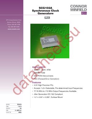 SCG102A-DFC-A1P2 V1.0 datasheet  